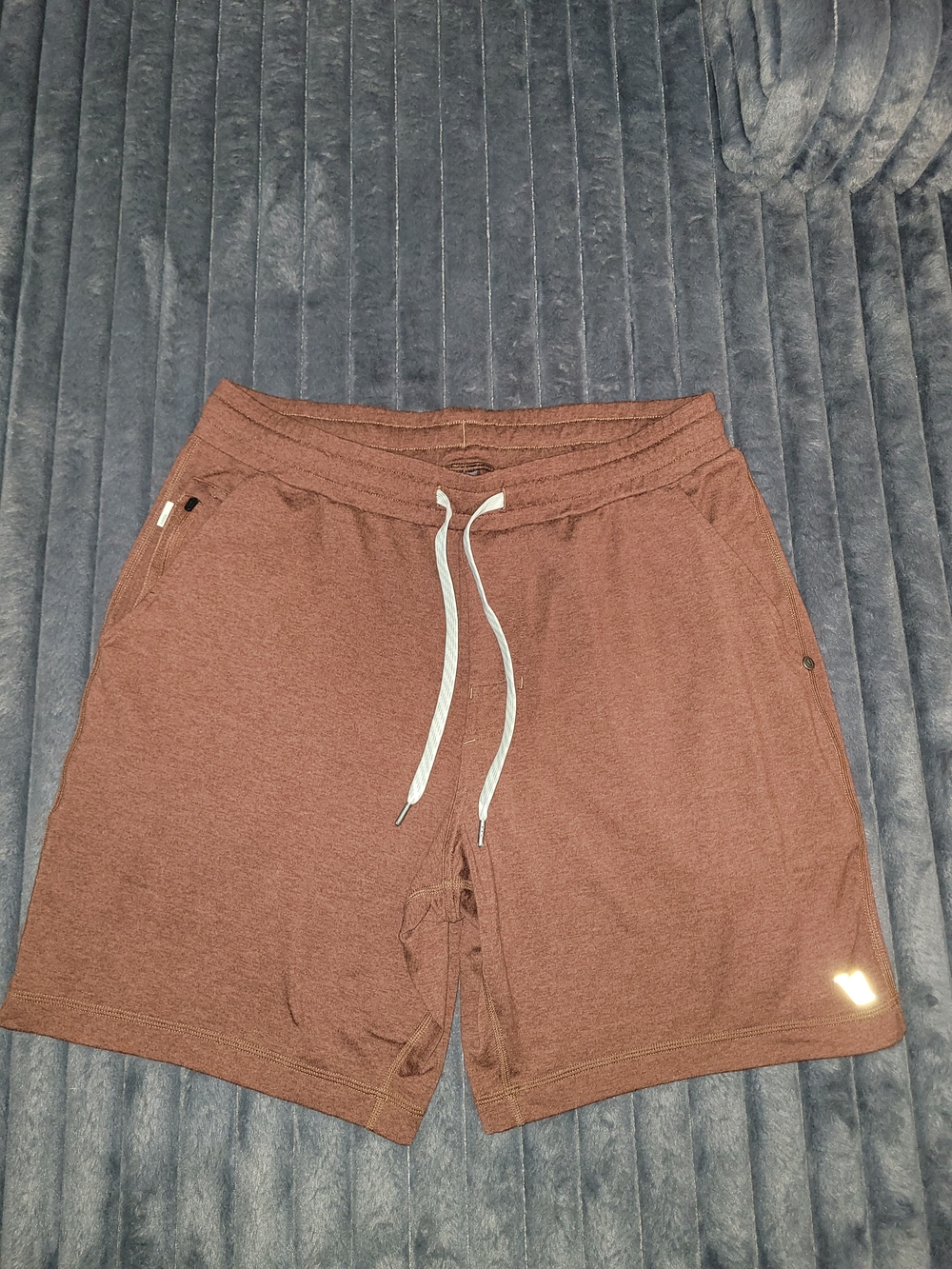 Vuori Men's Rust Brown Athletic Drawstring Shorts